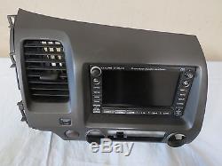 06-09 Honda Civic Navigation GPS Radio Touch Display Bezel OEM 39541-SVA-A010-M1
