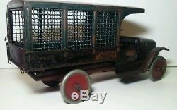 1920s Buddy L Screen Side Pressed Steel Toy Truck Original