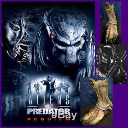 Alien vs Predator AVPR screen used movie prop horror predator foot and armor