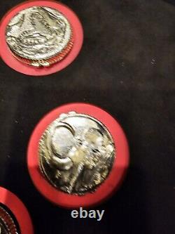 All 5 Screen Used Power Coin Set from Mighty Morphin Power Rangers TV Show MMPR