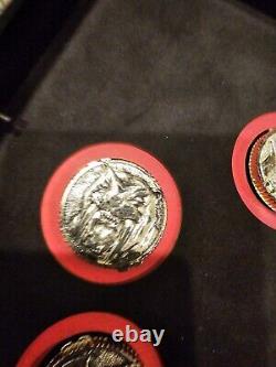 All 5 Screen Used Power Coin Set from Mighty Morphin Power Rangers TV Show MMPR