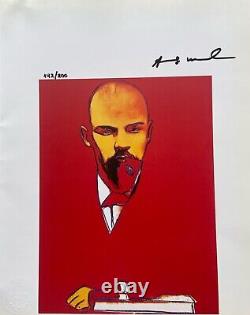 Andy Warhol Print Red Lennin, 1987 Original Hand Signed & COA