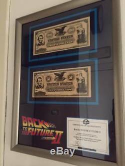 Back To The Future II Original Prop Money Screen Used Coa No Signed Flyer Photo