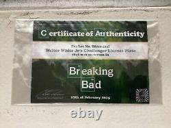 Breaking Bad prop Walter White Jr's Challenger license plate screen used withCOA