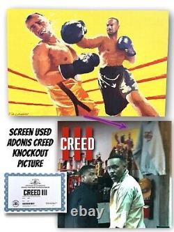 Creed 3 Screen Used Matched Adonis Creed Michael B Jordan Canvas Rocky Prop COA