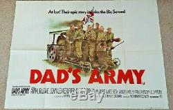 DAD'S ARMY Original 1971 British Quad Cinema Poster BIG SCREEN version of BBC TV