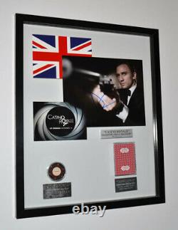 Daniel Craig Signed BOND 007, CASINO Screen-Used Prop CHIP, CARD, UACC, COA, DVD