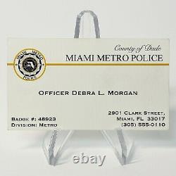 Dexter Screen Used TV Prop Debra Morgan's Business Card Original Showtime COA