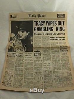 Dick Tracy Movie Prop Newspaper Al Pacino as Big Boy Caprice Screen Used 1990