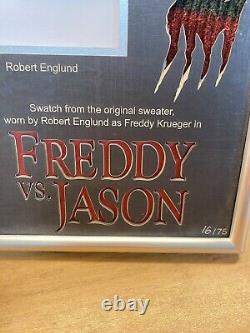 Extremely Rare! Freddy vs Jason Piece of Freddy's Sweater Screen Used Movie Prop
