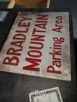 Extremely Rare! Friday the 13th Bradley Mountain Parking Area Screen Used Sign