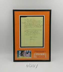 Extremely Rare! Orange is the New Black Original Screen Used Letter Movie Prop