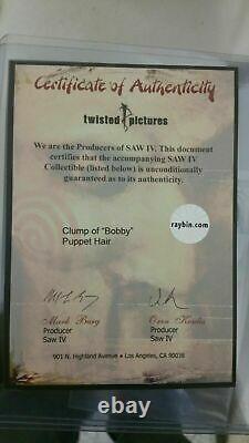 Extremely Rare! Saw IV Original Screen Used Bobby Puppet Hair Lock Movie Prop