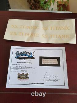 Extremely Rare! Titanic Original Screen Used Gold Transfer Ticket Movie Prop