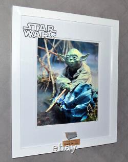 FRANK OZ Yoda Signed Rare STAR WARS IV Screen-Used Prop DEATH STAR COA Frame DVD