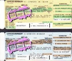 Fight Club Prop Screen Used Airline Plane Ticket Set Earls Hays Press