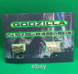 Godzilla original screen used prop (skin and Brooklyn bridge rubble)
