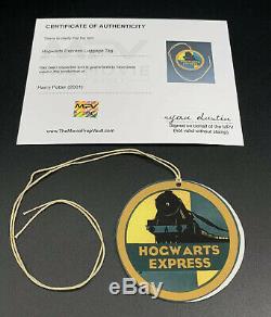 Harry Potter 2001 Screen Used Prop Hogwarts Express Luggage Tag With COA