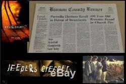 Jeepers Creepers Original Screen Used Monster Foot & Newspaper Movie Prop WithCOA