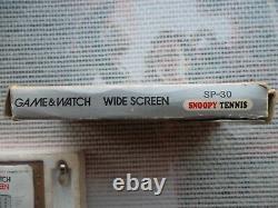 Jeu Snoopy Tennis Game & Watch Nintendo Wide screen Authentic ST-30 original LCD