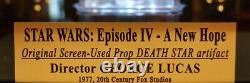 Large DEATH STAR Screen-Used PROP STAR WARS IV, COA London Props, DVD Lit CASE