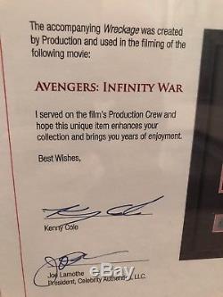 Marvel Avengers Infinity War SCREEN USED SET PIECE Prop (Titan Fight Scene)