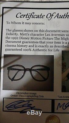 Mighty Ducks 1992 avermans glasses screen used movie prop from Matt Daugherty