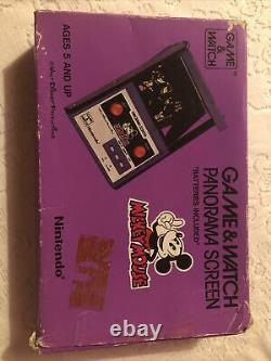 Nintendo Game & Watch MICKEY MOUSE Panorama Screen Vintage 1984 with Original Box