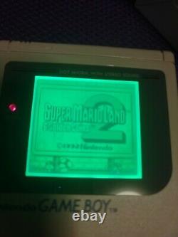 Original Game Boy Console with Super Mario Land 2 Backlit Screen