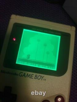 Original Game Boy Console with Super Mario Land 2 Backlit Screen