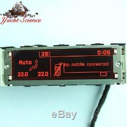 Original RED Peugeot 407 display screen, RD4 radio LCD Multi function clock