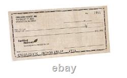 Original Screen Used M. D House Lost Check With C. O. A! /Original Dr. House Check