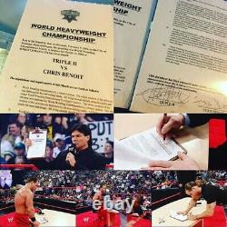 Original WWE WrestleMania XX 20 MSG Contract SCREEN-USED on RAW HBK/Triple H