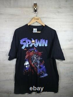 Original vtg RARE 90s 1990S SPAWN Screen Stars Tag Black Graphic T Shirt XL