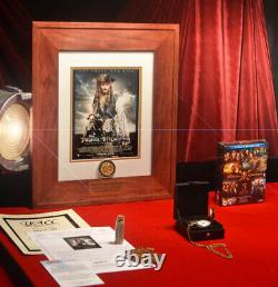 PIRATES OF THE CARIBBEAN Disney COIN Prop, DVD, JOHNNY DEPP Signed, DISNEY COA