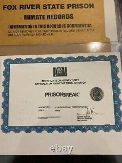 PRISON BREAK SCREEN USED TV Prop Files Michael Scofield Lincoln Burrows and TBag