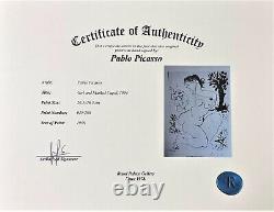Pablo Picasso Print- Girl and Masked Cupid, 1954 Original Hand Signed & COA