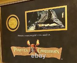 Pirates Of The Caribbean Curse Of The Black Pearl Screen Used Coin Display COA