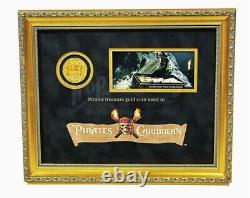 Pirates Of The Caribbean Curse Of The Black Pearl Screen Used Coin Display COA