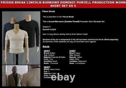 Prison Break Lincoln Burrows/Dominic Purcell lot of 3 screen used shirts withCOA