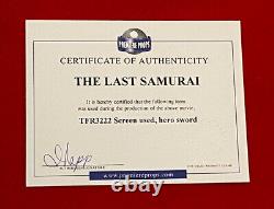 RARE The Last Samurai Screen Used Prop Hero Samurai Sword COA