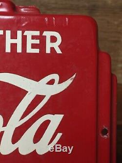 RARE Vintage Original 1930s Coca Cola Advertising Thermometer Screen Door Sign