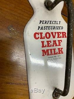 Rare Drink Clover Leaf Milk Country Store Door Pull Screen Door