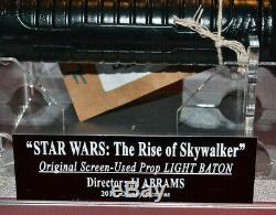 Rare PROP Light-Up PILOT Baton, Screen Used, STAR WARS Skywalker COA, Case, UACC