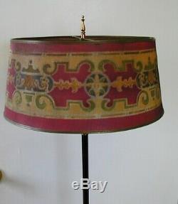 Rembrandt Brass Floor Lamp With Original Arts & Crafts Screen / Wire Mesh Shade