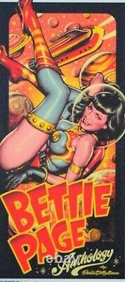 Rockin'Jelly Bean Poster Bettie Page Space page Silk screen poster 2nd Press