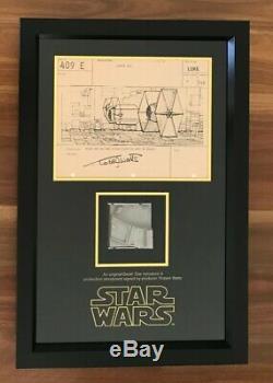 STAR WARS IV A New Hope Screen Used Prop Death Star Piece & Signed Storyboard