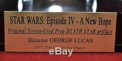 STAR WARS IV DEATH STAR Screen-Used LARGE Prop Lit CASE, DVD, COA London Prop