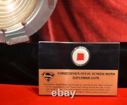 SUPERMAN CAPE Screen-Used piece! Real CAPE Artifact in CASE, FRAME, PLAQUE, COA