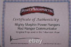 Screen Used Mighty Morphin Power Rangers Red Ranger Communicator With COA